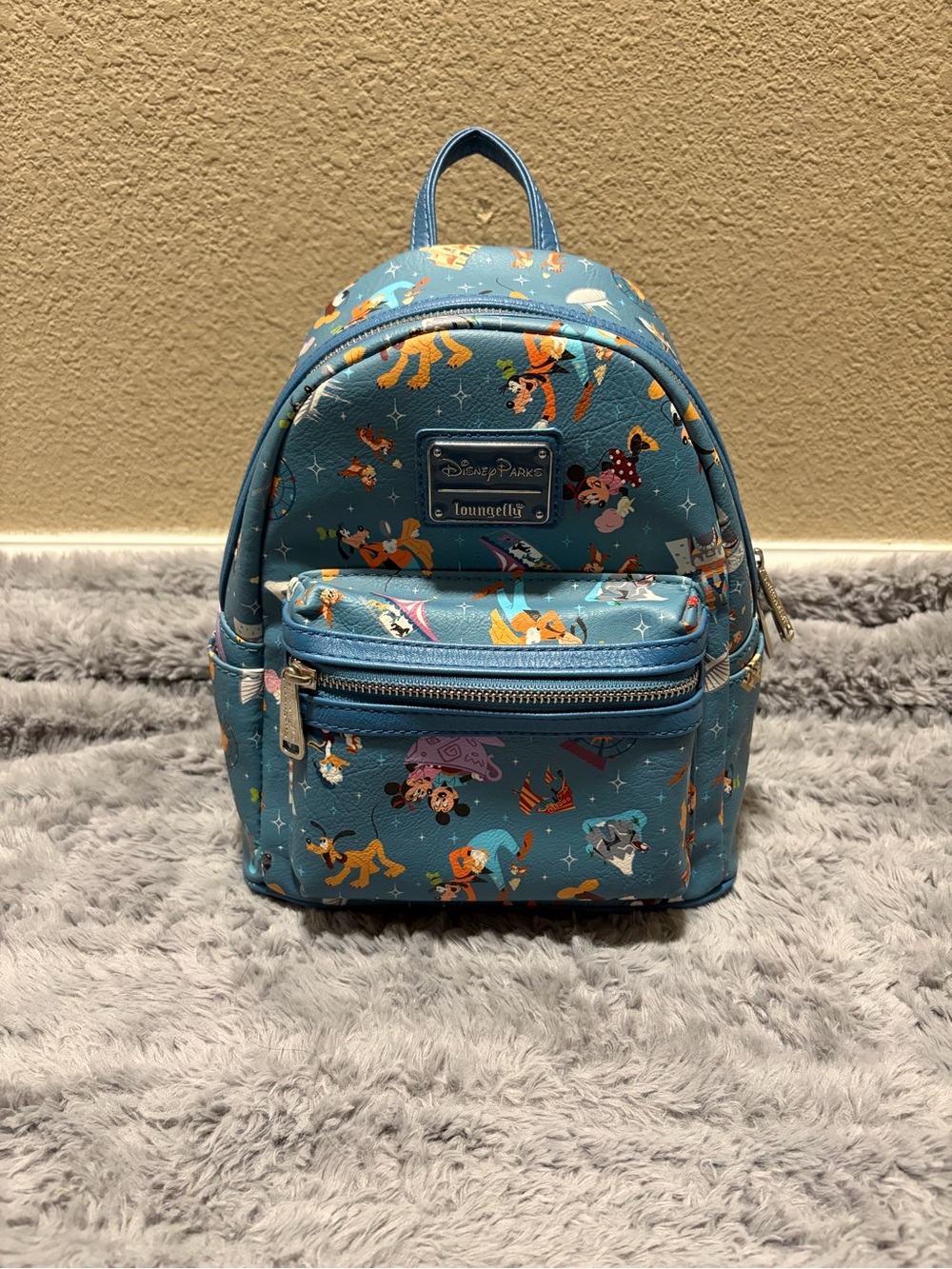 Disney Parks Loungefly Blue Character Mini Backpack